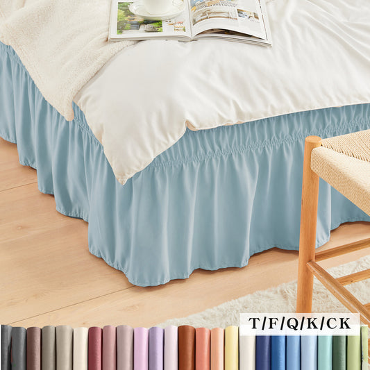 MarryLane 15 Inch Tailored Drop Ruffle Bed Skirt