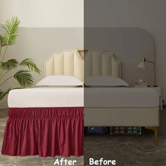 Fashionable Double Elastic Bed Skirt