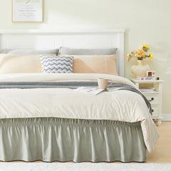 Marrylane 15 Inch Drop Easy Wrap Around Bed Ruffle