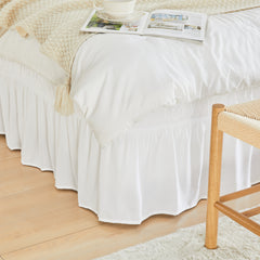 Falda de cama elástica doble con caída de 15 pulgadas