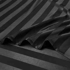 4-Piece Satin Stripe Silk-Like Bedding Set