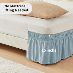 MarryLane 15 Inch Tailored Drop Ruffle Bed Skirt