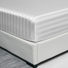 4-Piece Satin Stripe Silk-Like Bedding Set