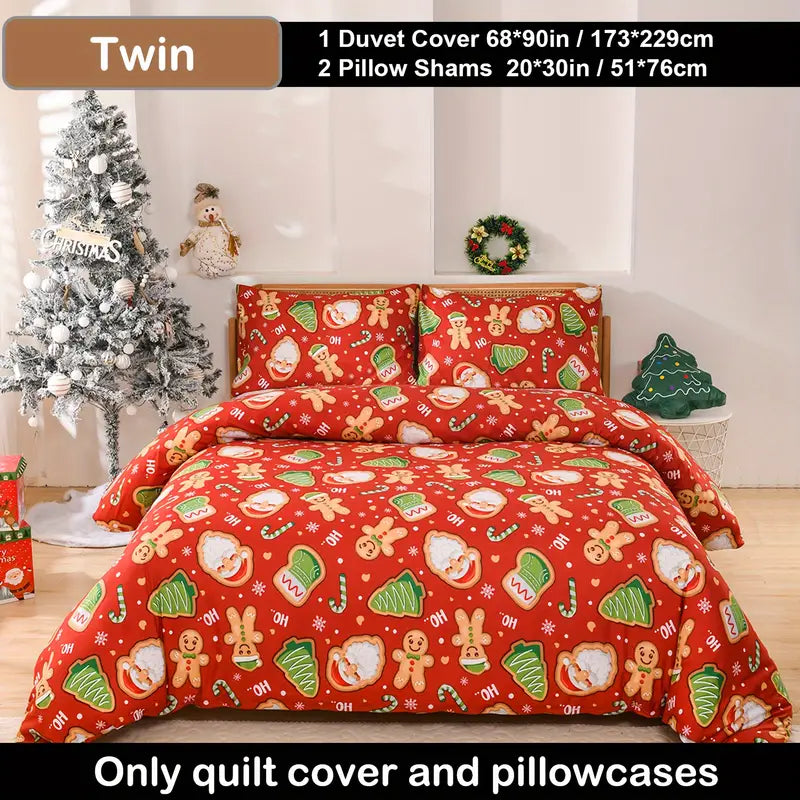 Boho style quilt bedspread set with pastel botanical prints and four pillow shams