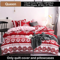 Boho style quilt bedspread set with pastel botanical prints and four pillow shams