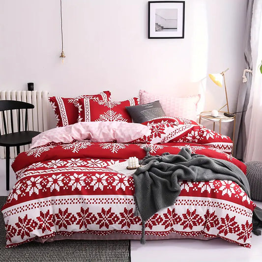 3-Piece Christmas Theme Duvet Cover Set