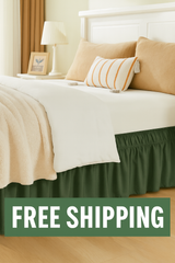 Falda de cama elástica doble con caída de 15 pulgadas