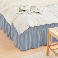 Falda de cama elástica doble con caída de 15 pulgadas