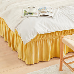 Falda de cama elástica doble con caída de 15 pulgadas