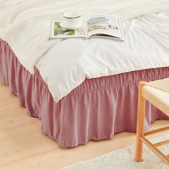 Falda de cama elástica doble con caída de 15 pulgadas