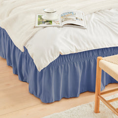 Falda de cama elástica doble con caída de 15 pulgadas