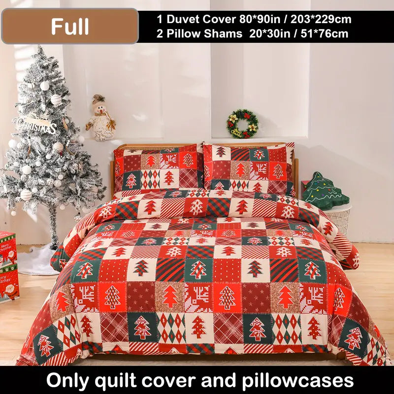Boho style quilt bedspread set with pastel botanical prints and four pillow shams