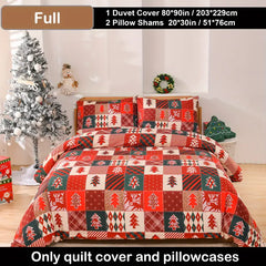 Boho style quilt bedspread set with pastel botanical prints and four pillow shams