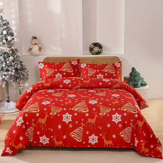 Boho style quilt bedspread set with pastel botanical prints and four pillow shams
