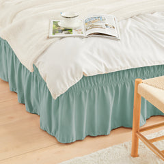 Falda de cama elástica doble con caída de 15 pulgadas